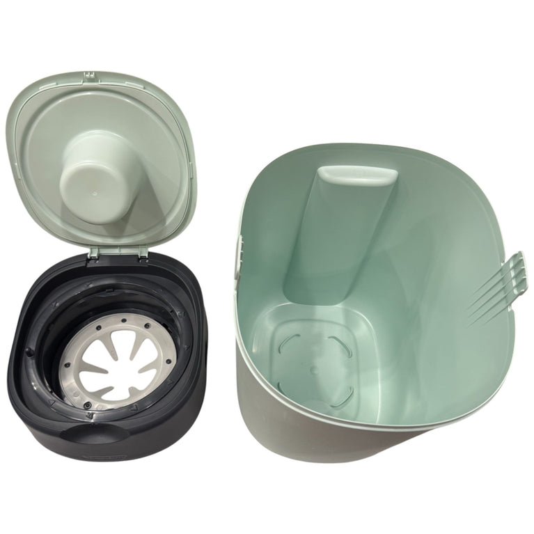 Tommee Tippee Twist & Click Advanced Nappy Disposal Bin - Mint Green & Grey