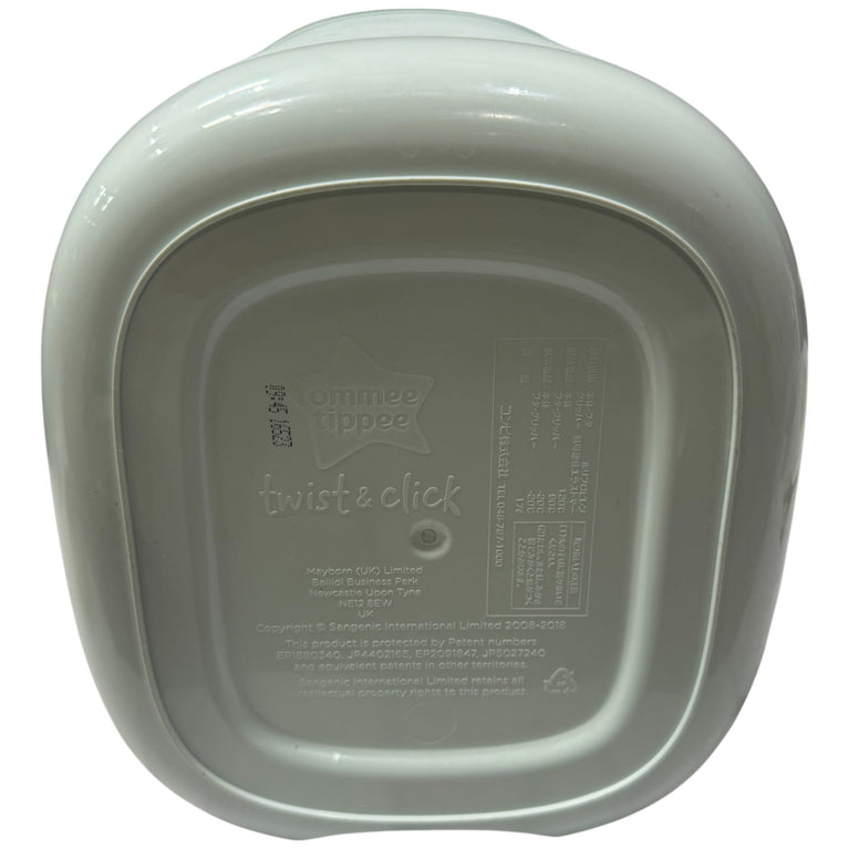 Tommee Tippee Twist & Click Advanced Nappy Disposal Bin - Mint Green & Grey