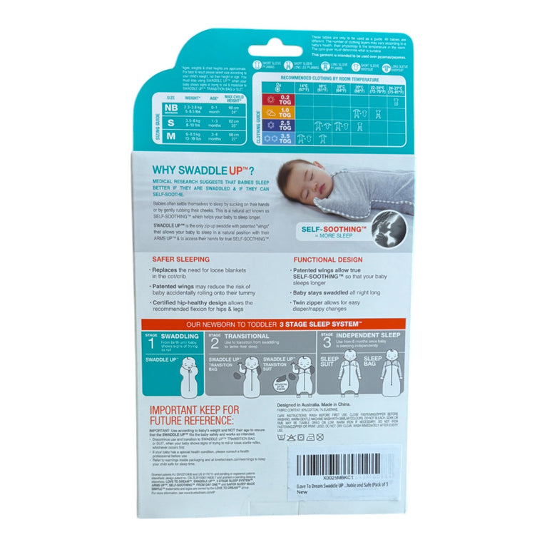 Love To Dream Swaddle Up Original Medium (6-8.5kg)1.0 TOG - All-Over Printed