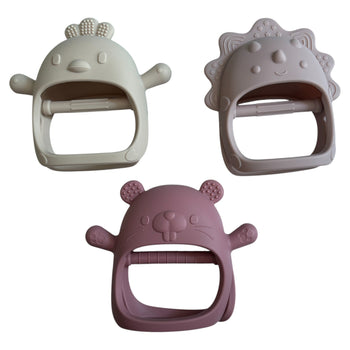 Soft Silicone Mitten Teething Toy - Pack of 3 - Pastels
