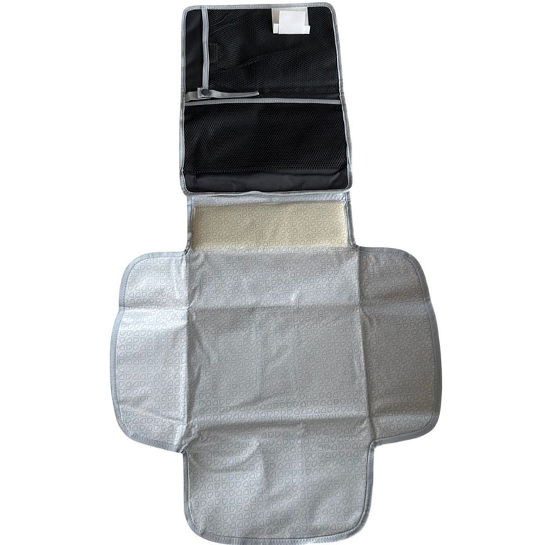 Munchkin Go Change Portable Diaper Changing Kit with Changing Pad and Wipes Case - Grey