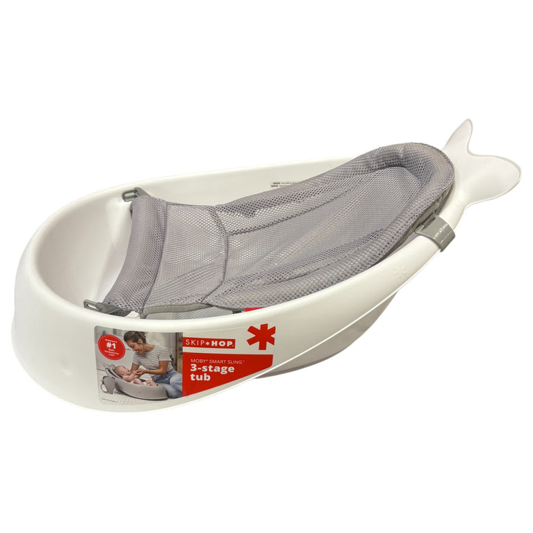 SkipHop - Moby Smart Sling 3-Stage Baby Bath Tub - White