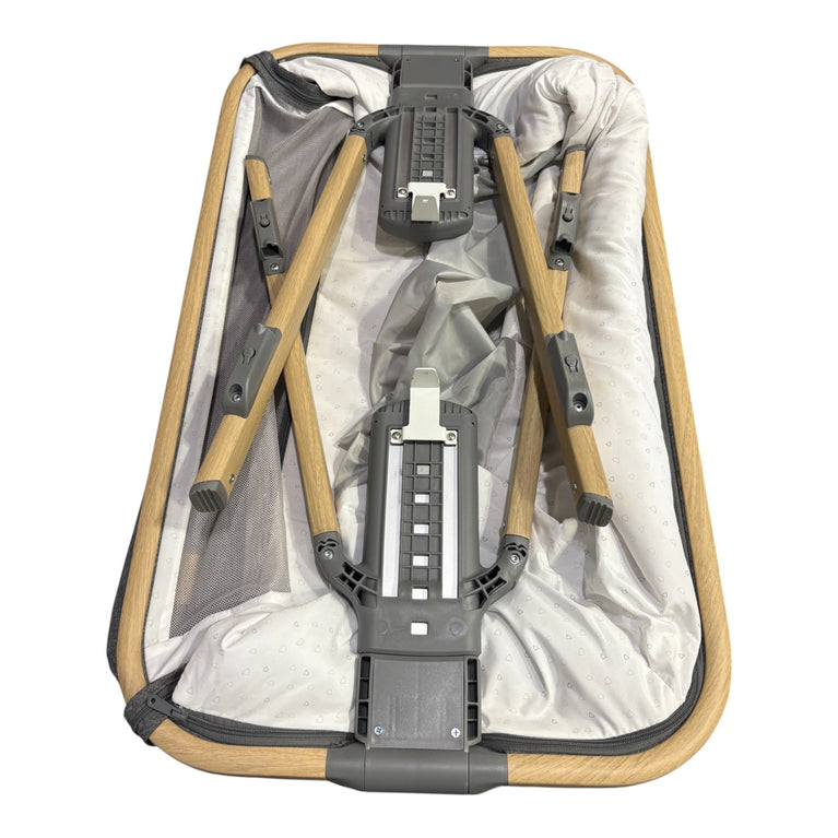 Tutti Bambini CoZee Air Bedside Crib/Co-Sleeper Rocker - Oak & Charcoal