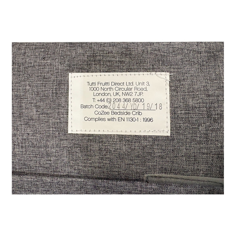 Tutti Bambini CoZee Air Bedside Crib/Co-Sleeper Rocker - Oak & Charcoal