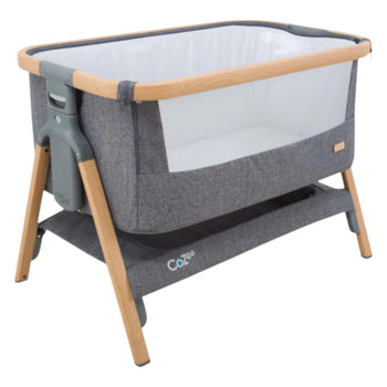 Tutti Bambini CoZee Air Bedside Crib/Co-Sleeper Rocker - Oak & Charcoal