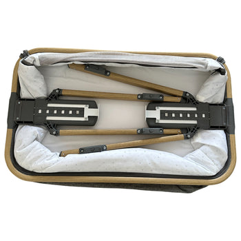 Tutti Bambini CoZee Air Bedside Crib/Co-Sleeper Rocker - Oak & Charcoal