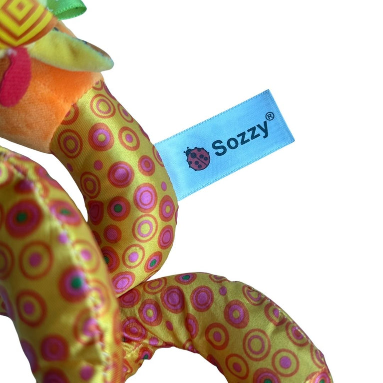 Sozzy Giraffe Orange Pram And Crib Spiral Toy