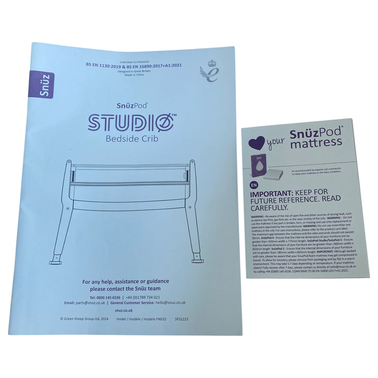 Snuz Pod Studio Bedside Crib-Paris