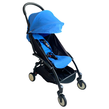 Babyzen YOYO+ Complete Stroller Set With Black Frame & 6m+ Blue Color Pack