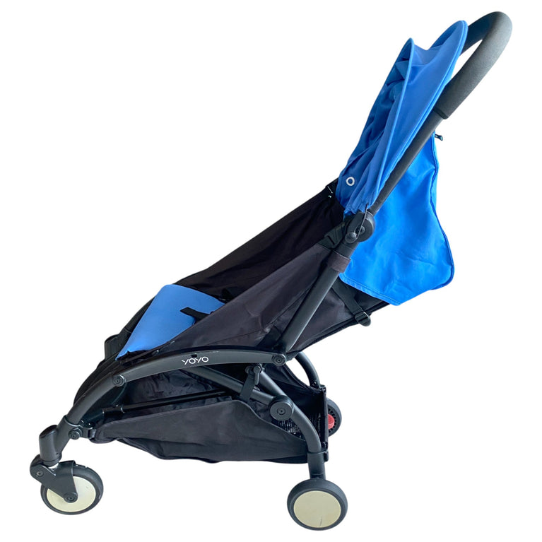 Babyzen YOYO+ Complete Stroller Set With Black Frame & 6m+ Blue Color Pack
