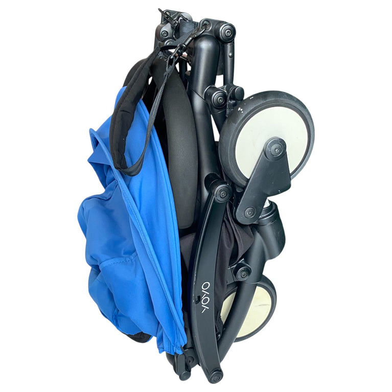 Babyzen YOYO+ Complete Stroller Set With Black Frame & 6m+ Blue Color Pack