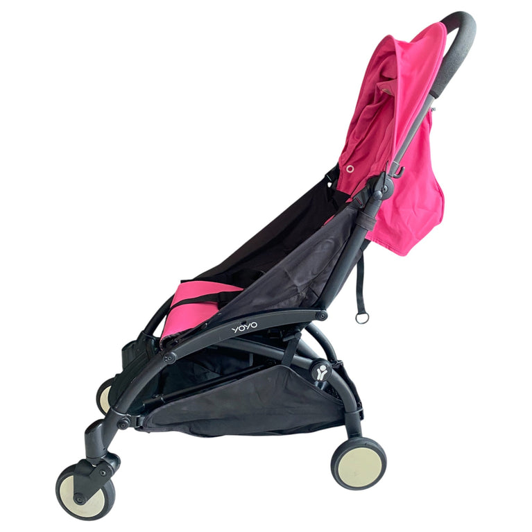 Babyzen YOYO+ Complete Stroller Set With Black Frame & 6m+ Pink Color Pack