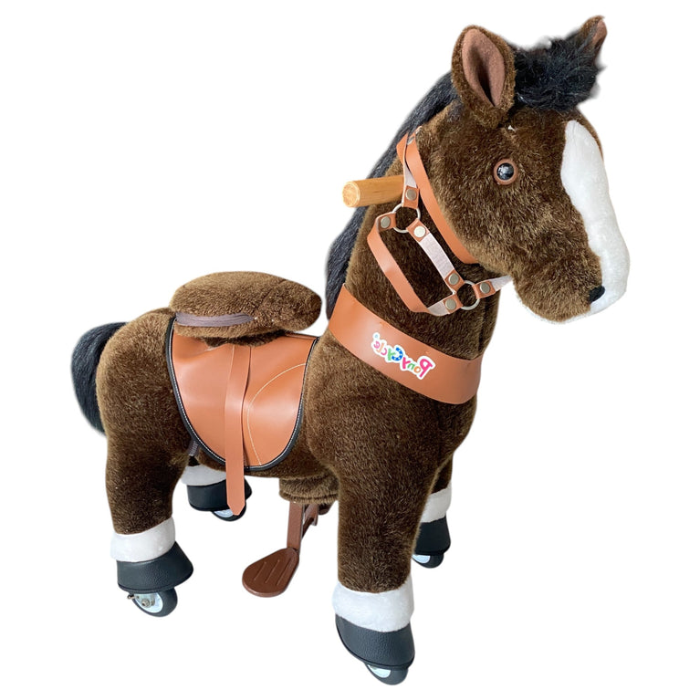 PonyCycle Riding Horse Toy Model U - Chocolate Brown