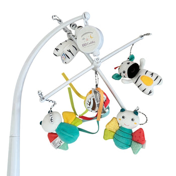 A Thousand & One Cuddles Musical Cot Mobile w/ Butterflies & Zebras