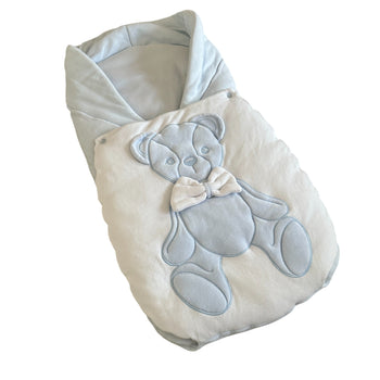 Juniors Couture Baby Boys Teddy Bear Nest - Blue & White