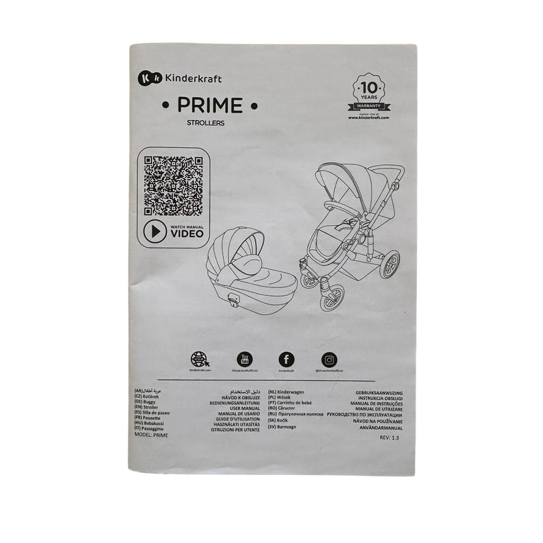 KinderKraft 3 In 1 Prime Travel System With Accessories - Navy