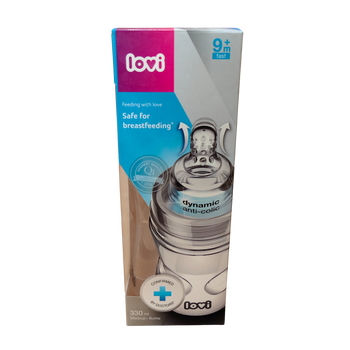 LOVI Medical+ Bottle With Dynamic Teat 330ML - 9m+