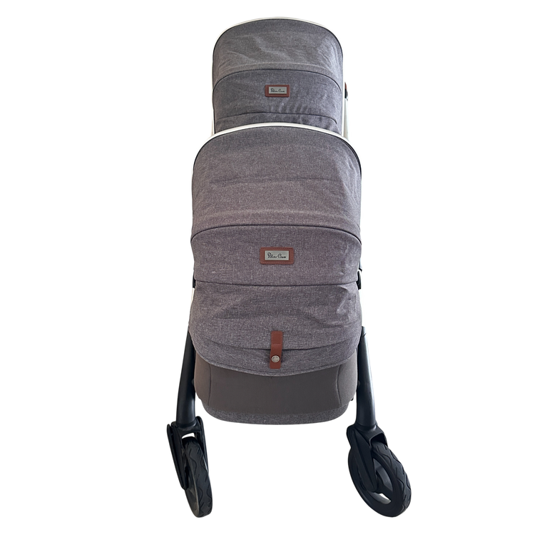 Silver Cross Wave Stroller with Double Bassinet