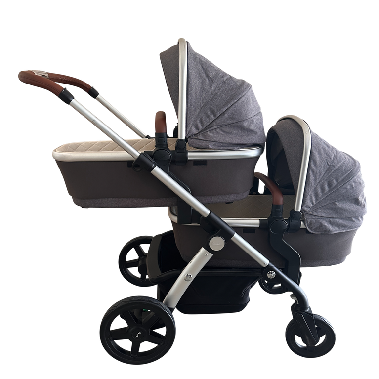 Silver Cross Wave Stroller with Double Bassinet