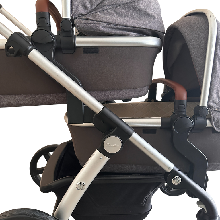 Silver Cross Wave Stroller with Double Bassinet