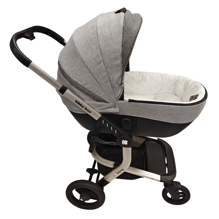Kikkaboo Irene 3-in-1 Stroller System - Grey/Silver