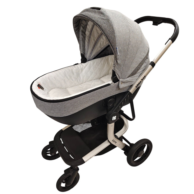 Kikkaboo Irene 3-in-1 Stroller System - Grey/Silver