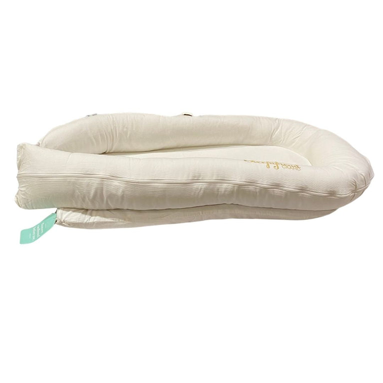 Sleepyhead (DockATot) Grand Dock Pod Baby Lounger + Spare Cover - Pristine White / Green Geometry