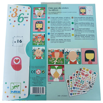 DJECO All Different Create with Stickers