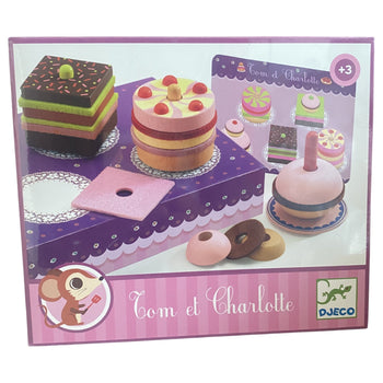 DJECO Patisserie Role Play Tom & Charlotte Set for Toddlers - Wooden