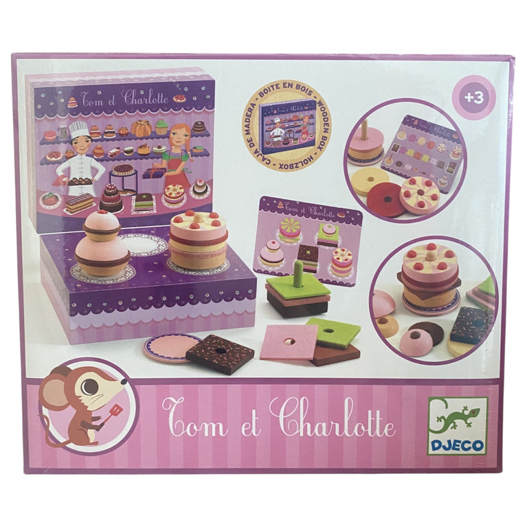 DJECO Patisserie Role Play Tom & Charlotte Set for Toddlers - Wooden