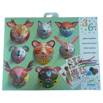 DJECO Pop Up Decorations Paper Creation Craft Kit - Portrait Gallery