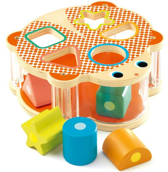 Djeco Tuvoitou Wooden Shape Sorting Box
