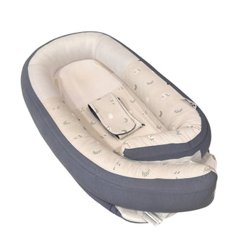 Doomoo Cocoon Baby Nest - Blue Grey Moon