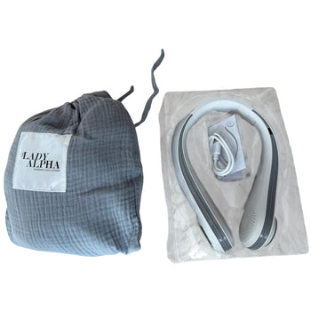 The Lady Alpha Nursing Cool Cover with Built-in Fan - Original Cool Blue