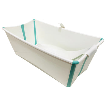Stokke-Flexi-Bath-Tub-+-Newborn-Support-Bundle-Clear-Green-4-1