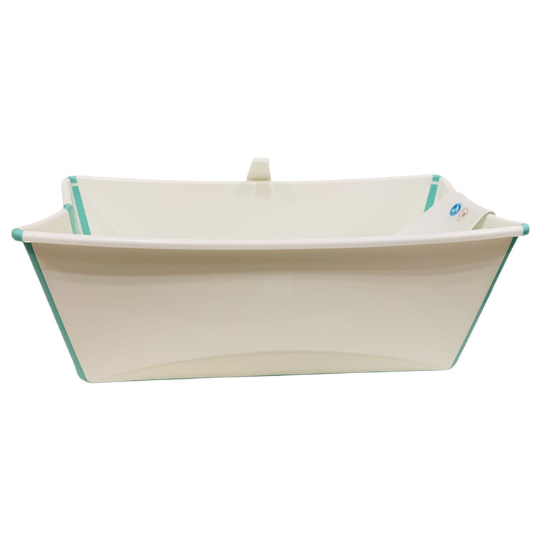 Stokke-Flexi-Bath-Tub-+-Newborn-Support-Bundle-Clear-Green-4-4