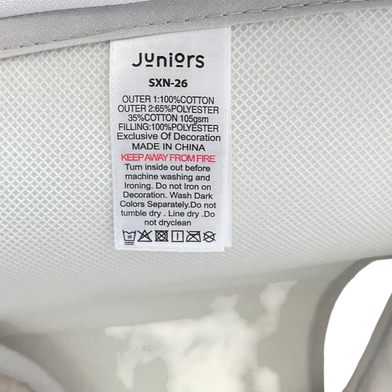 Juniors Jesse Printed Carry Cot with Canopy -Elephant