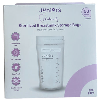 Juniors Sterilized Breast Milk Storage Bags - 50 pcs