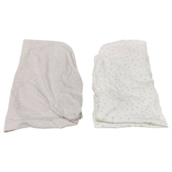 Snuz-Fitted-Sheets-Pack-of-2-White-with-Grey-Dots-/-Grey-with-Pink-Dots-1-1