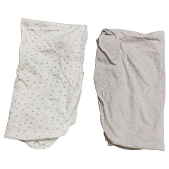 Snuz-Fitted-Sheets-Pack-of-2-White-with-Grey-Dots-/-Grey-with-Pink-Dots-1-2