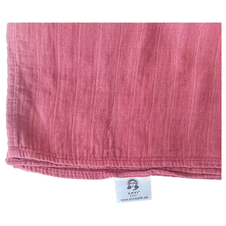 Anvi baby Knotted Beanie & Swaddle Set-Purple Rain