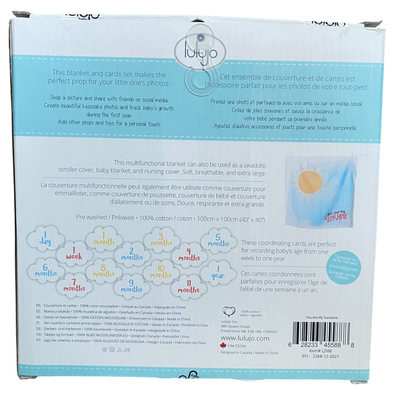 Lulujo-Baby's-First-Year-Milestone-Blanket-&-Cards-Set-You-Are-My-Sunshine-1-3
