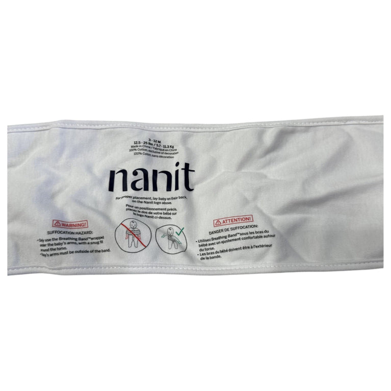 Nanit Breathing Wear Band - Pebble Grey 3-12 months