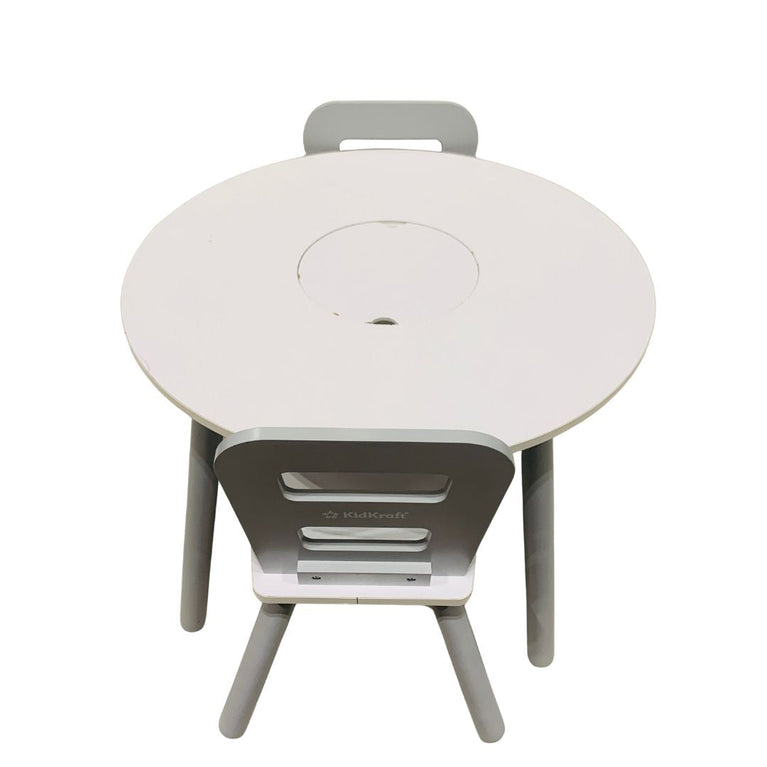 Kidkraft-Round-Storage-Table-&-2-Chair-Set-Grey-&-White-1-4
