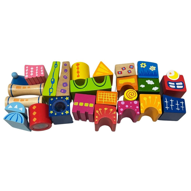 Hape Fantasia Block Castle Wooden Building Blocks