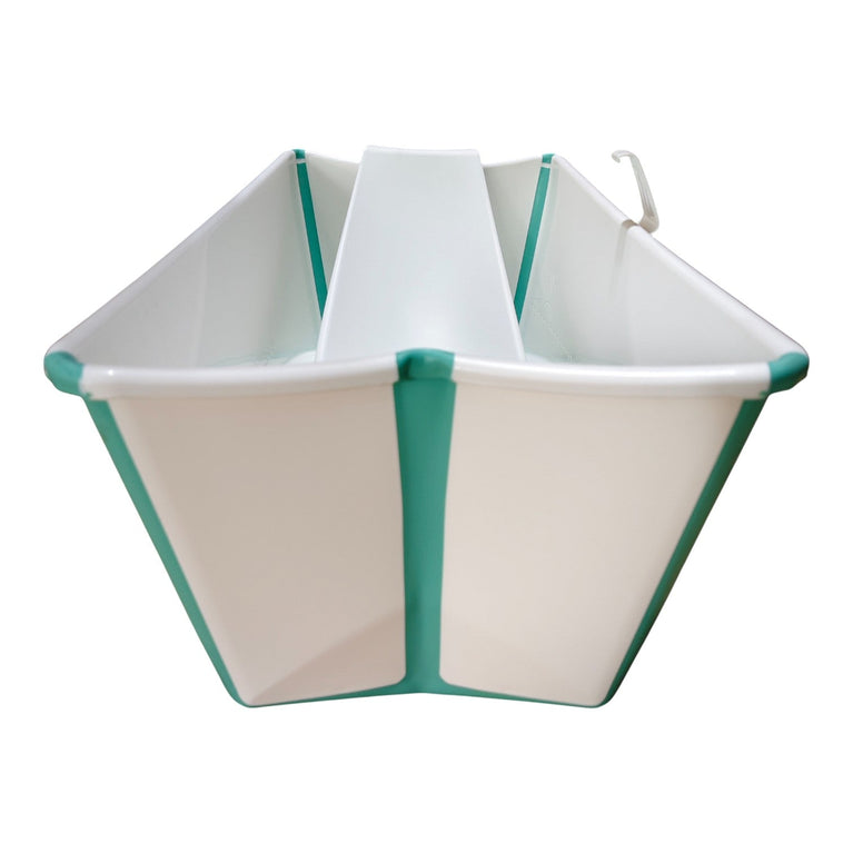 Stokke-Flexi-Bath-Tub-+-Newborn-Support-Bundle-Clear-Green-2-5