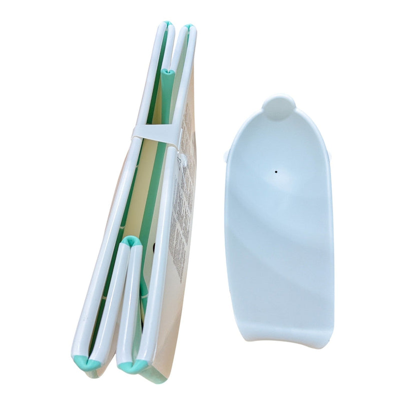 Stokke-Flexi-Bath-Tub-+-Newborn-Support-Bundle-Clear-Green-2-8