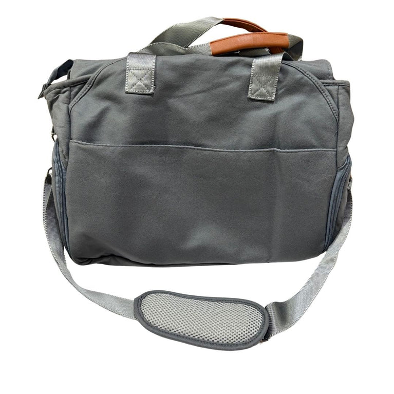 Little Story Signature Quilted Diaper Bag - Grey