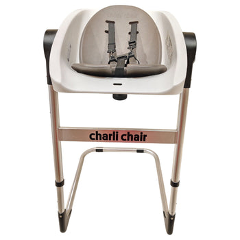 CharliChair-2-in-1-Baby-Shower-Chair-Brown/-White/Silver-1-2