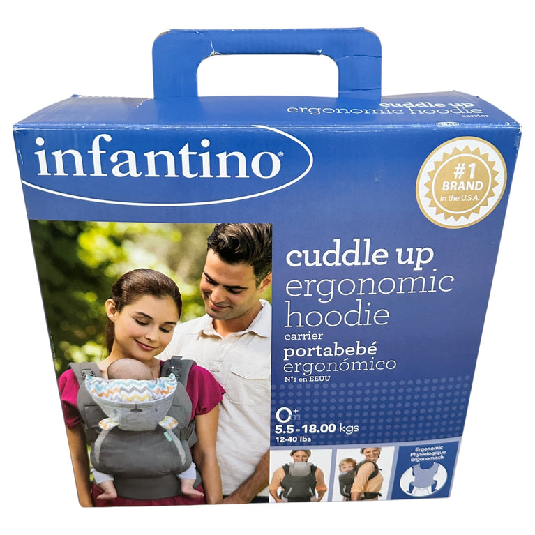 Infantino Cuddle Up Ergonomic Carrier W/ Removable Hood - Grey